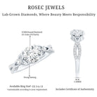 2 Carat Lab Grown Diamond Twisted Vine Engagement Ring Lab - ( EF-VS ) - Rosec Jewels