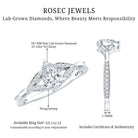 Lab Grown Diamond Teardrop Split Shank Engagement Ring Lab - ( EF-VS ) - Rosec Jewels