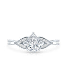 Lab Grown Diamond Teardrop Split Shank Engagement Ring Lab - ( EF-VS ) - Rosec Jewels