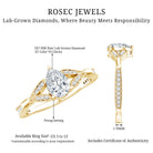 Lab Grown Diamond Teardrop Split Shank Engagement Ring Lab - ( EF-VS ) - Rosec Jewels