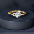 Lab Grown Diamond Teardrop Split Shank Engagement Ring Lab - ( EF-VS ) - Rosec Jewels