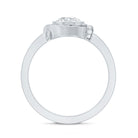 1 Carat Lab Grown Diamond Designer Halo Engagement Ring Lab - ( EF-VS ) - Rosec Jewels