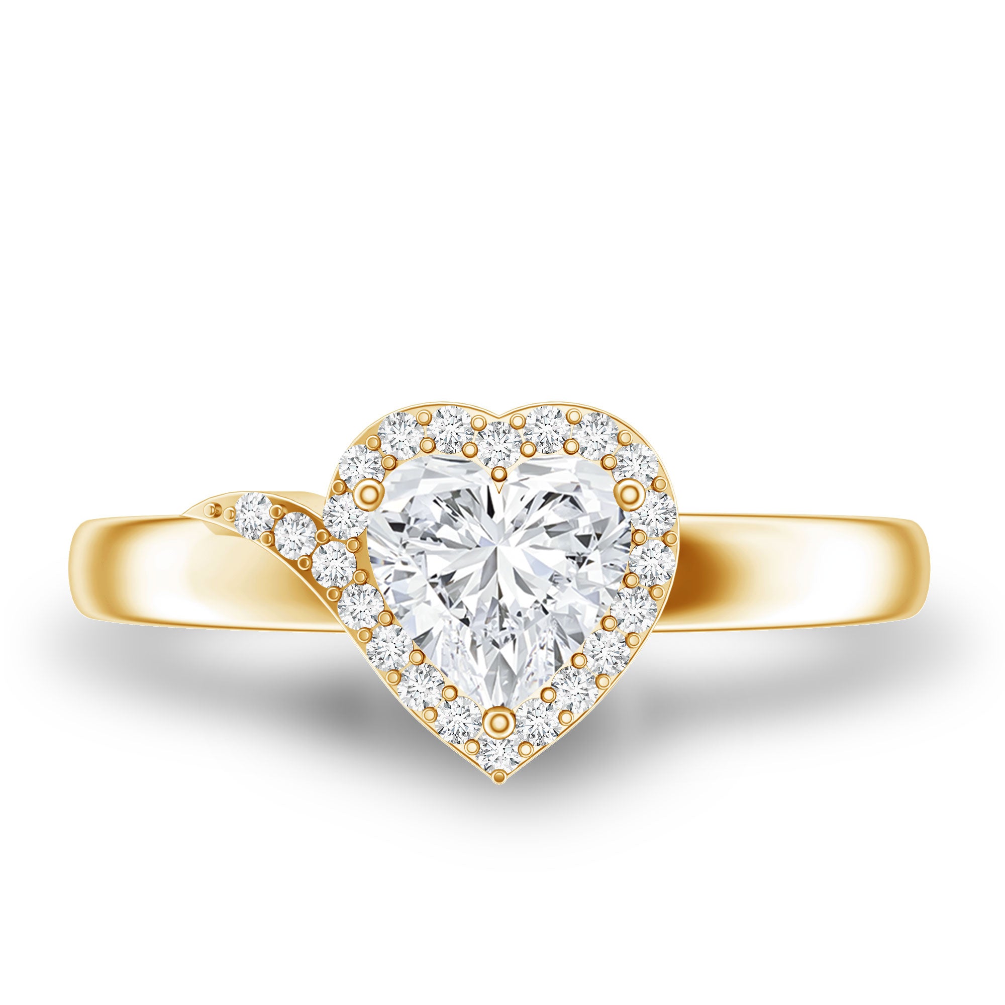 Rosec Jewels-Certified Heart Shape Lab Grown Diamond Engagement Ring