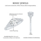 8 MM Lab Grown Diamond Retro Engagement Ring Lab - ( EF-VS ) - Rosec Jewels