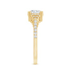 8 MM Lab Grown Diamond Retro Engagement Ring Lab - ( EF-VS ) - Rosec Jewels