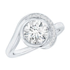 Rosec Jewels-7 MM Lab Grown Diamond Unique Engagement Ring For Her