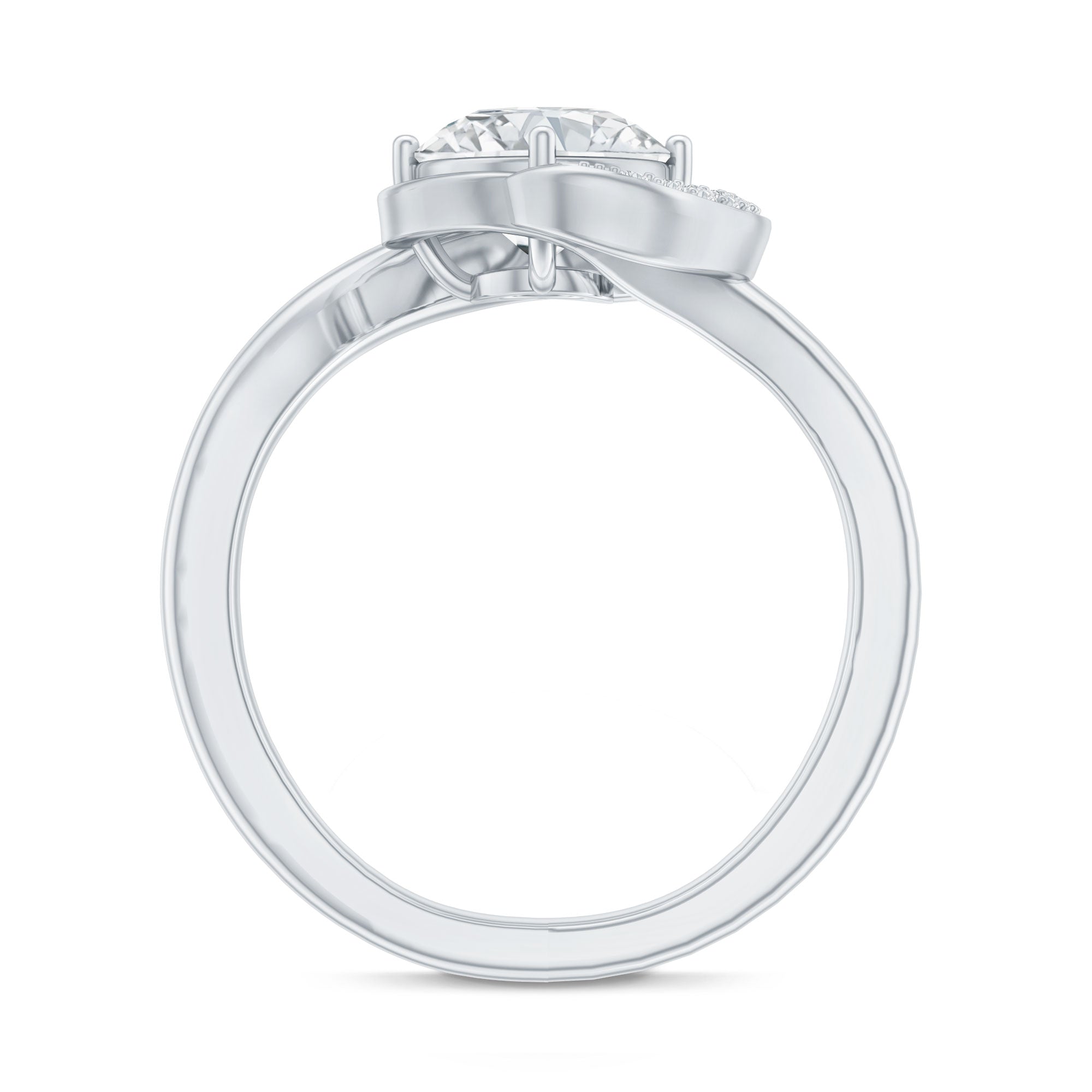Rosec Jewels-7 MM Lab Grown Diamond Unique Engagement Ring For Her