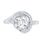 Rosec Jewels-7 MM Lab Grown Diamond Unique Engagement Ring For Her