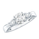Certified 6 MM Lab Grown Diamond 4 Prong Engagement Ring Lab - ( EF-VS ) - Rosec Jewels