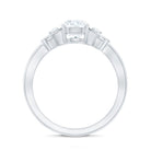 Certified 6 MM Lab Grown Diamond 4 Prong Engagement Ring Lab - ( EF-VS ) - Rosec Jewels