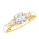 Certified 6 MM Lab Grown Diamond 4 Prong Engagement Ring Lab - ( EF-VS ) - Rosec Jewels