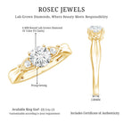 Certified 6 MM Lab Grown Diamond 4 Prong Engagement Ring Lab - ( EF-VS ) - Rosec Jewels