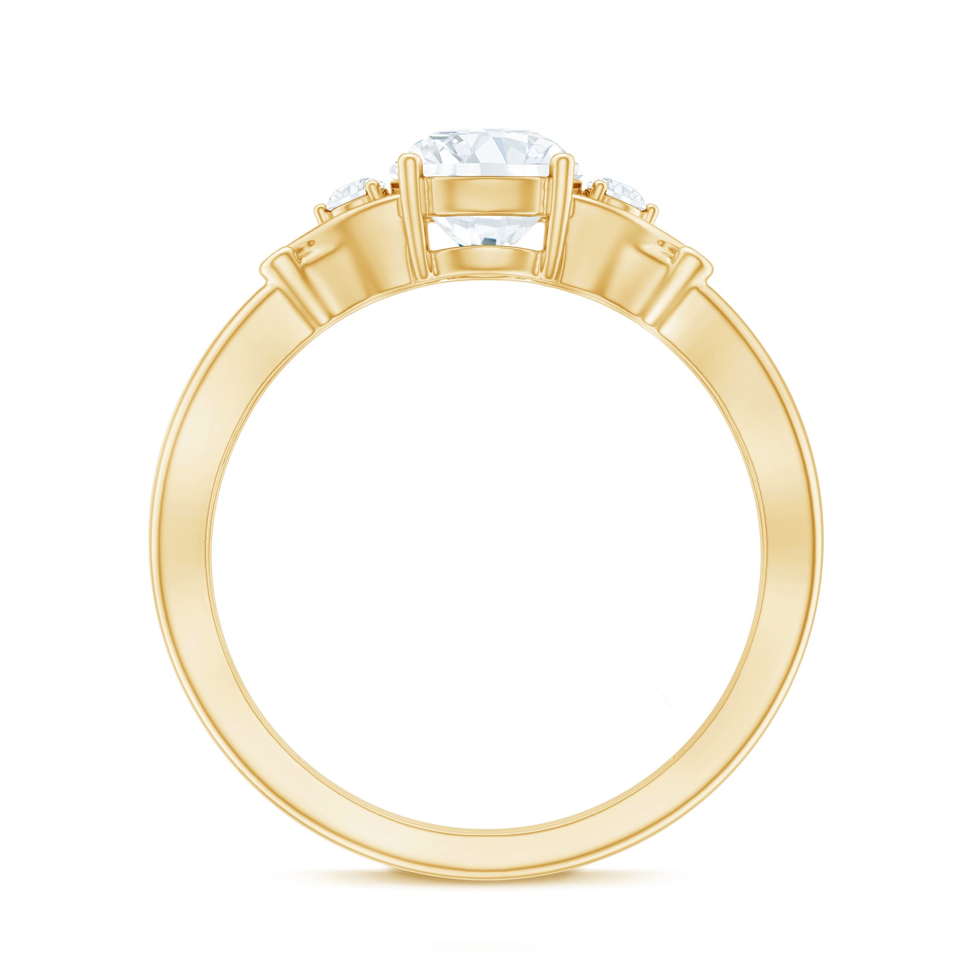 Certified 6 MM Lab Grown Diamond 4 Prong Engagement Ring Lab - ( EF-VS ) - Rosec Jewels
