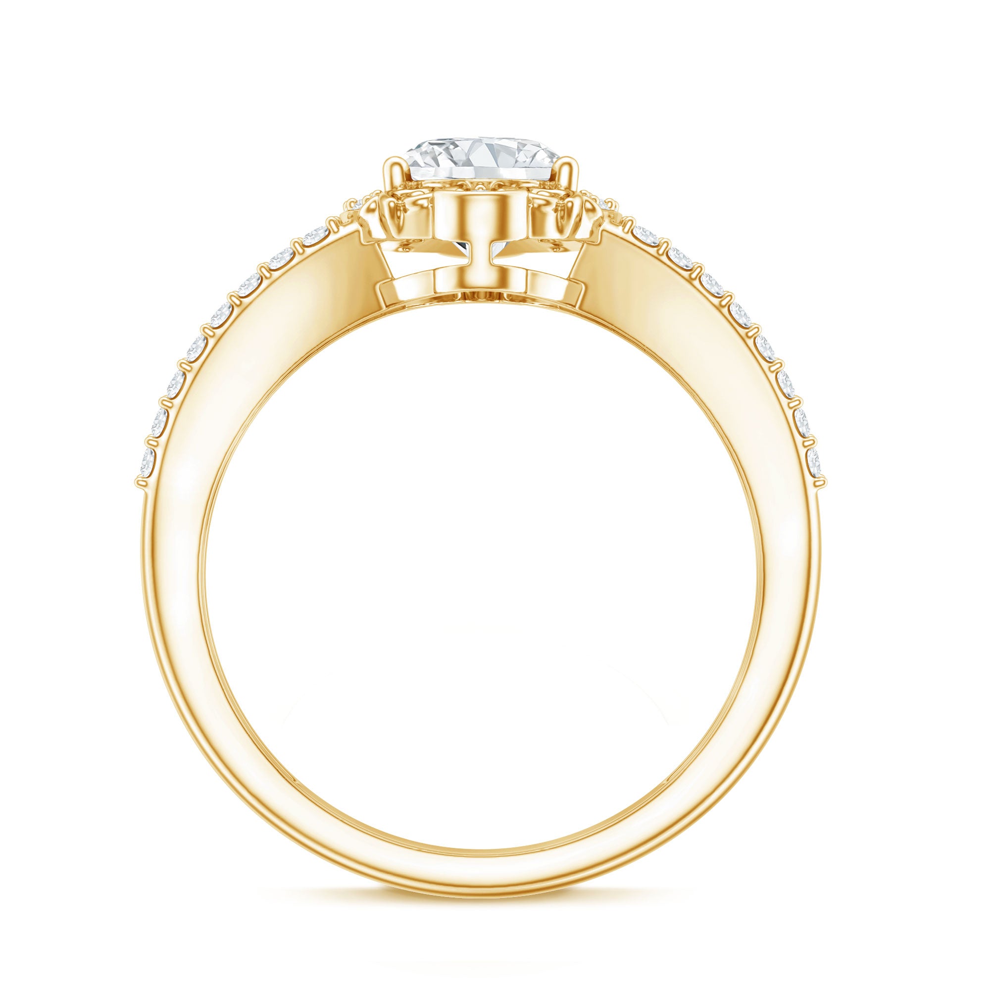 6X8 MM Oval Lab Grown Diamond Vintage Engagement Ring For Women Lab - ( EF-VS ) - Rosec Jewels