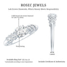 6 MM Lab Grown Diamond Designer Engagement Ring With Side Stones Lab - ( EF-VS ) - Rosec Jewels