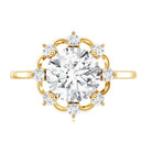 8 MM Lab Grown Diamond Statement Engagement Ring Lab - ( EF-VS ) - Rosec Jewels