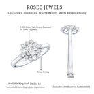 Certified Lab Grown Diamond Nature Engagement Ring Lab - ( EF-VS ) - Rosec Jewels