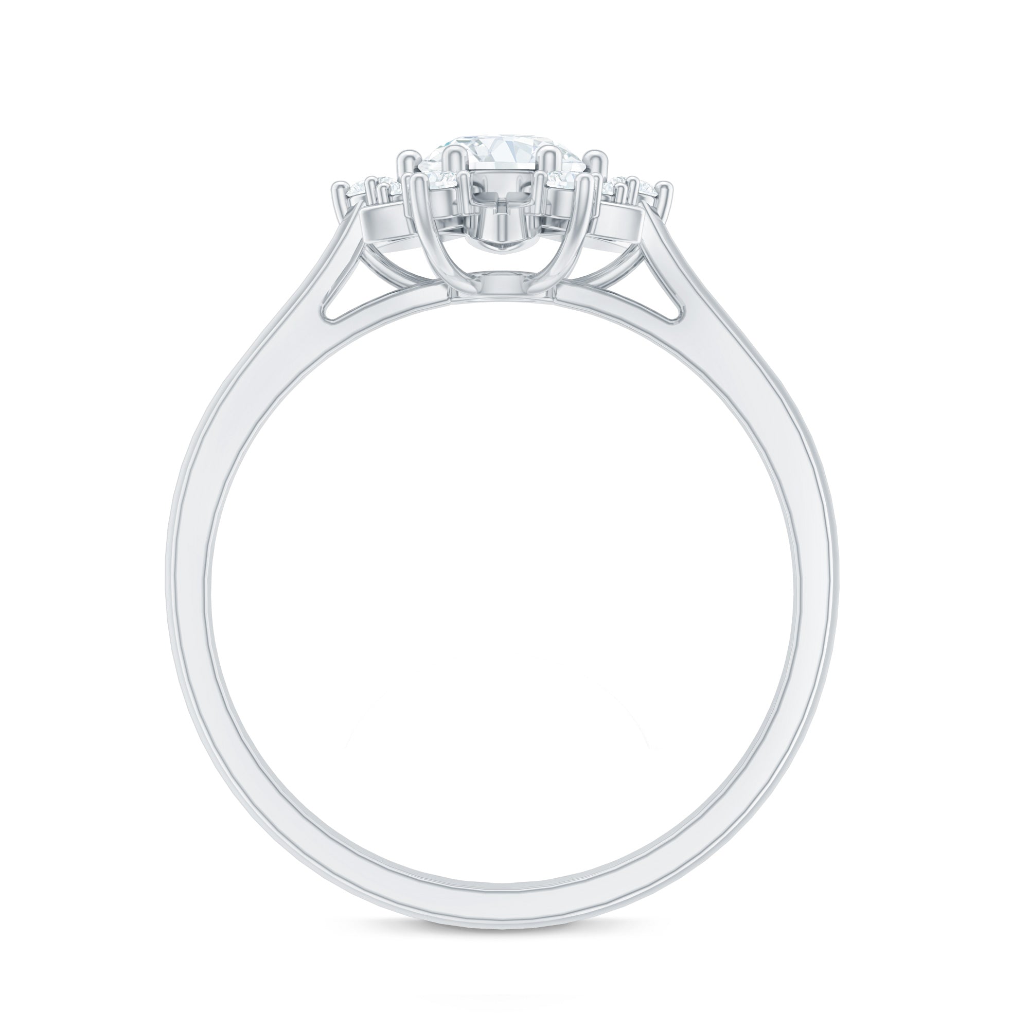 Certified Lab Grown Diamond Nature Engagement Ring Lab - ( EF-VS ) - Rosec Jewels
