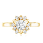 Certified Lab Grown Diamond Nature Engagement Ring Lab - ( EF-VS ) - Rosec Jewels
