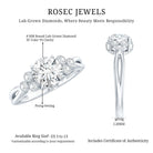 2 Carat Solitaire Lab Diamond Engagement Ring With Diamond Trio Lab - ( EF-VS ) - Rosec Jewels