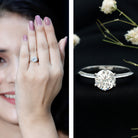 2 Carat Lab Grown Diamond Six Prongs Engagement Ring Lab - ( EF-VS ) - Rosec Jewels