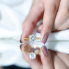 2 Carat Lab Grown Diamond Six Prongs Engagement Ring Lab - ( EF-VS ) - Rosec Jewels