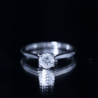 Certified Lab Grown Diamond 6 MM Circle Engagement Ring Lab - ( EF-VS ) - Rosec Jewels