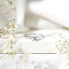 Certified Lab Grown Diamond 6 MM Circle Engagement Ring Lab - ( EF-VS ) - Rosec Jewels