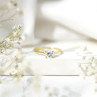 Certified Lab Grown Diamond 6 MM Circle Engagement Ring Lab - ( EF-VS ) - Rosec Jewels