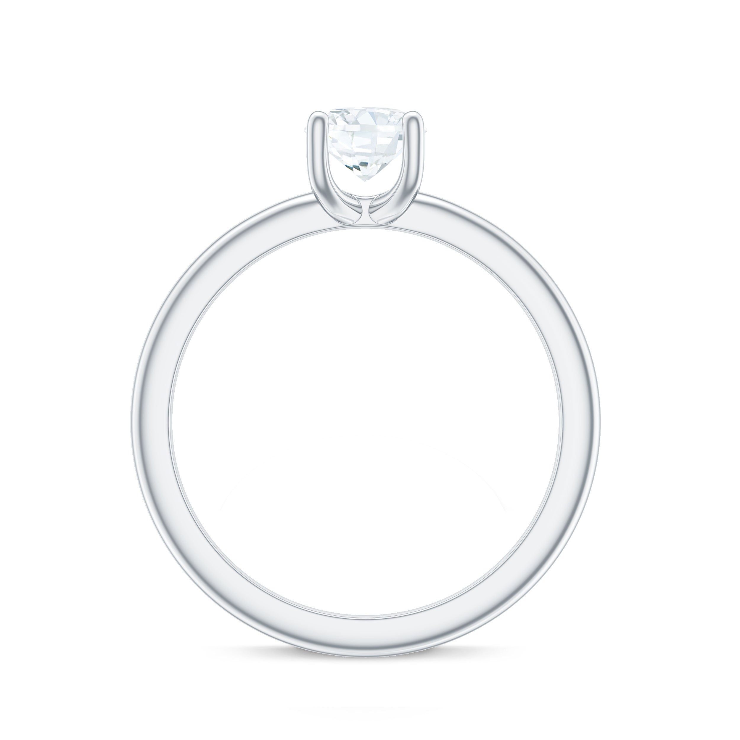 Rosec Jewels-Certified Lab Grown Diamond 6 MM Round Cut Engagement Ring