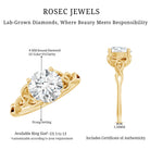 Certified 8 MM Round Lab Grown Diamond Celtic Engagement Ring Lab - ( EF-VS ) - Rosec Jewels