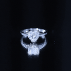 Certified Lab Grown Diamond Heart Engagement Ring 8 MM with Double Prong Lab - ( EF-VS ) - Rosec Jewels
