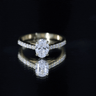 Certified Lab Grown Diamond 2 Carat Engagement Ring With Side Stones Lab - ( EF-VS ) - Rosec Jewels