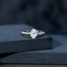 Certified Lab Grown Diamond 2 Carat Engagement Ring With Side Stones Lab - ( EF-VS ) - Rosec Jewels