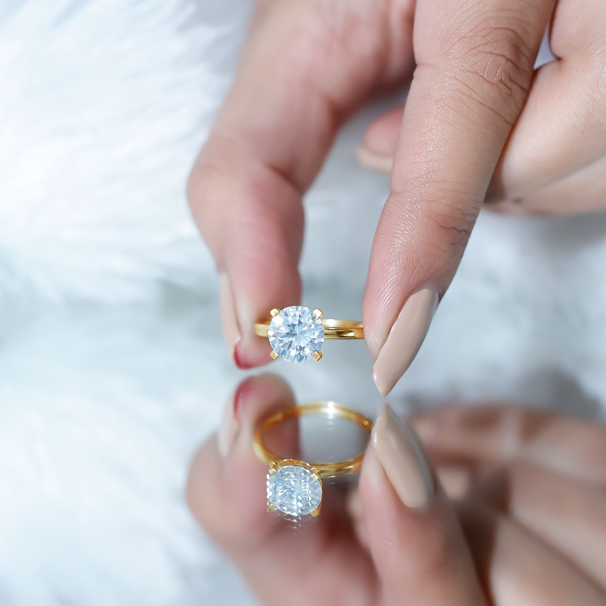 Rosec Jewels-Peg Headset Lab Grown Diamond 2 Carat Engagement Ring