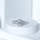 Certified Lab Grown Diamond 6X8 MM Oval Engagement Ring With Side Stones Lab - ( EF-VS ) - Rosec Jewels