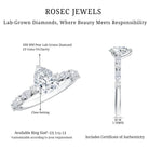 Certified Lab Grown Diamond 6X8 MM Pear Shaped Engagement Ring Lab - ( EF-VS ) - Rosec Jewels