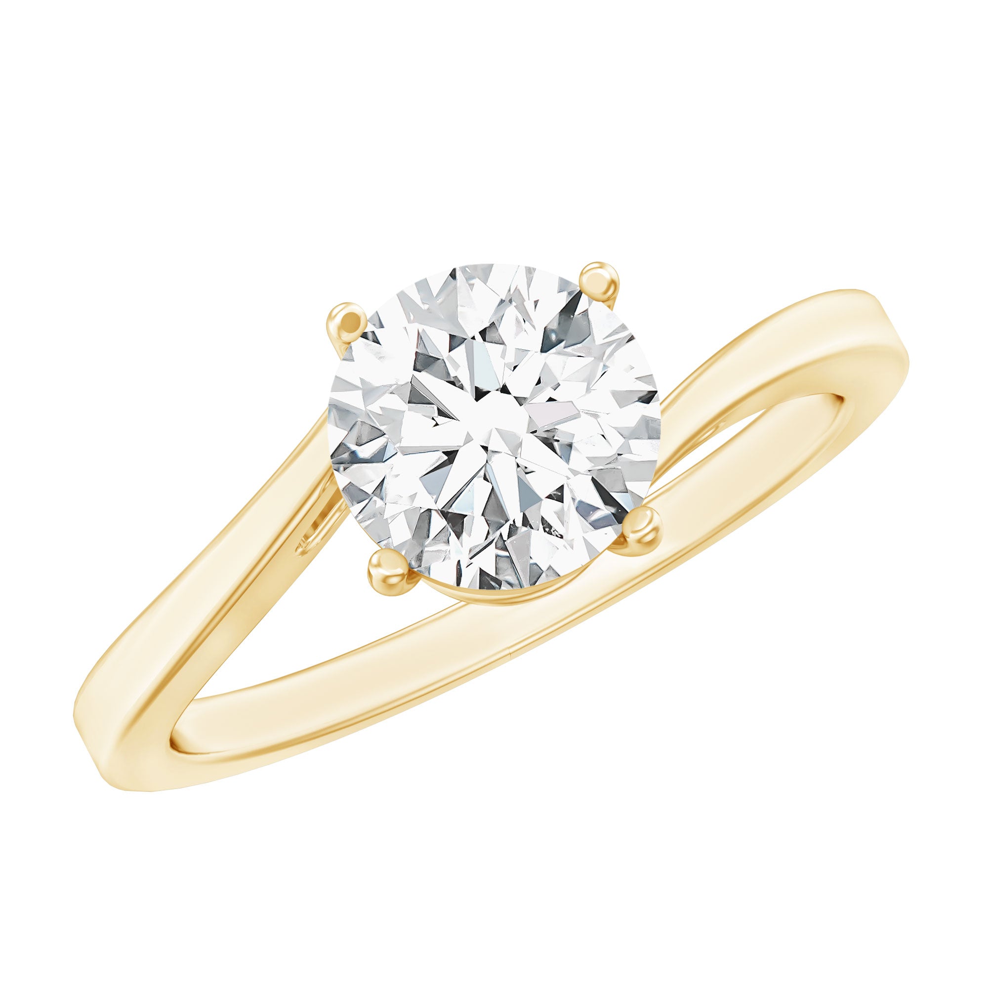1 Carat Lab Grown Diamond Bypass Engagement Ring Lab - ( EF-VS ) - Rosec Jewels
