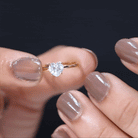 Certified 7 MM Lab Grown Diamond Heart Engagement Ring Lab - ( EF-VS ) - Rosec Jewels