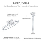 Certified 7 MM Lab Grown Diamond Heart Engagement Ring Lab - ( EF-VS ) - Rosec Jewels