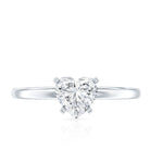 Certified 7 MM Lab Grown Diamond Heart Engagement Ring Lab - ( EF-VS ) - Rosec Jewels