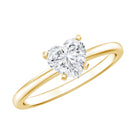Certified 7 MM Lab Grown Diamond Heart Engagement Ring Lab - ( EF-VS ) - Rosec Jewels