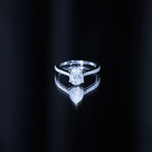 Lab Diamond 6X8 MM Pear Shape Engagement Ring With Side Stones Lab - ( EF-VS ) - Rosec Jewels