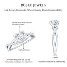 Criss Cross Lab Grown Diamond Heart Engagement Ring Lab - ( EF-VS ) - Rosec Jewels
