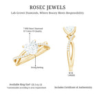 Rosec Jewels-Criss Cross Lab Grown Diamond Heart Engagement Ring