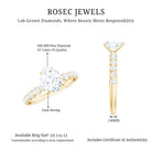 Rosec Jewels-1 CT Pear Cut Lab Grown Diamond Engagement Ring for Women