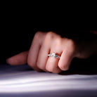 Rosec Jewels-Certified Diamond Teardrop Engagement Ring with Sides Stones