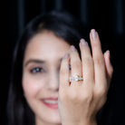 Rosec Jewels-Certified Diamond Teardrop Engagement Ring with Sides Stones