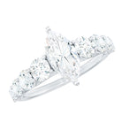 Rosec Jewels-Lab Created Diamond Marquise Engagement Ring With Side Stones