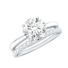 Certified 8 MM Lab Grown Diamond Solitaire Wedding Ring Set Lab - ( EF-VS ) - Rosec Jewels